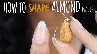 SHAPE PERFECT ALMOND NAILS  abetweene [upl. by Leach]