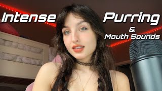 ASMR  Intense Purring Unpredictable Mouth Sounds amp Hand Movements [upl. by Ramsay]