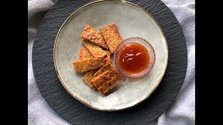 Crispy Fried Tempeh vegan [upl. by Ardnola]