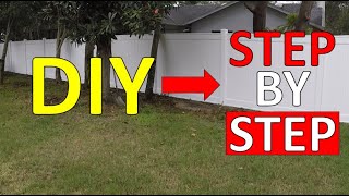 HOW TO Install Vinyl Fence Freedom 6  Step By Step [upl. by Main468]