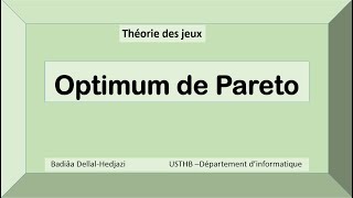 Optimum de Pareto [upl. by Reuben300]