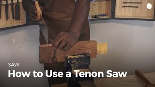 How to Use a Tenon Saw  Woodworking [upl. by Ahsinawt228]