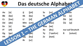 The German Alphabet  Learn German Lesson 1  Complete A1B1 Course  deutsches Alphabet [upl. by Brice]