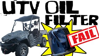 UTV Oil Filter Stuck How to Change a Filter on your Massimo Hisun Coleman or other Side by Side [upl. by Schuman913]