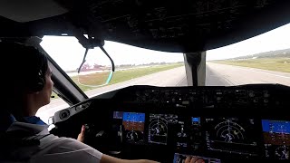 Boeing 7878  Departing Montego Bay  cockpit view [upl. by Puduns]