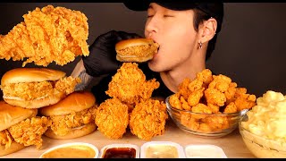 ASMR MUKBANG KFC FRIED CHICKEN amp CHICKEN SANDWICHES amp POPCORN CHICKEN amp MAC N CHEESE No Talking [upl. by Sherris819]