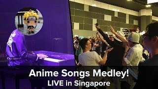 Crowd went crazy Most iconic anime songs in one medley Live in Singapore [upl. by Azilef844]