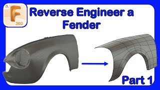 Reverse Engineer Car Parts with CAD  Fender Modeling from SCAN Data  Part 1 Fusion360 [upl. by Ttoile290]