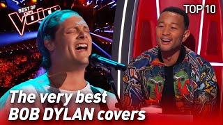 TOP 10  Wonderful BOB DYLAN Covers in The Voice [upl. by Abramo]