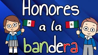 Honores a la bandera en México para clase virtual [upl. by Dnomse]