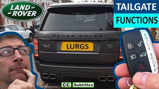 How to open Tailgate on Range Rover and Range Rover Tailgate Functions [upl. by Notecnirp]