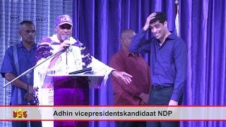 Adhin vicepresidentskandidaat NDP [upl. by Yauqram]