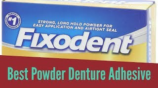 Best Powder Denture Adhesive Fixodent Extra Hold Denture Review [upl. by Eitsrik]