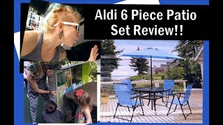 Aldi Patio Set Gardenline 6 Piece Patio Furniture Assembly amp Review [upl. by Sisxela328]