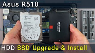 How to install SSD in Asus R510  Hard Drive replacement [upl. by Nyrad]