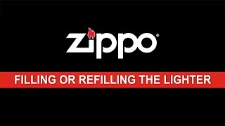 Zippo Instructional Filling or Refilling the Lighter [upl. by Pascasia]