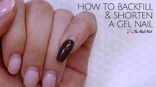 How To Backfill amp Shorten A Gel Nail [upl. by Berglund370]