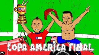 COPA AMERICA FINAL 2015 Chile vs Argentina highlights goals penalties cartoon song [upl. by Rasmussen]