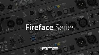 RME Audio Fireface Series [upl. by Eivi80]