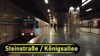 Stadtbahn Station Steinstraße  Königsallee  Düsseldorf 🇩🇪  Walkthrough 🚶 [upl. by Odnomra]