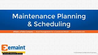 Best Practices Webinar Maintenance Planning amp Scheduling [upl. by Donela796]