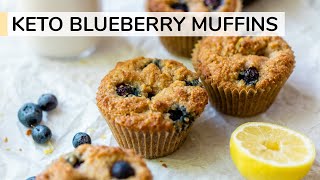 KETO BLUEBERRY MUFFINS  easy healthy muffin recipe [upl. by Mutat]