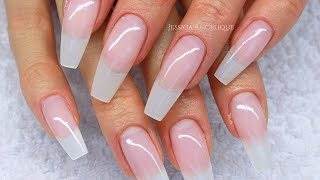 ♡ How To Natural Gelnails with Tips [upl. by Ennire840]