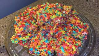 THE BEST FRUITY PEBBLES RICE KRISPIES TREAT BARS 2020 [upl. by Hance297]