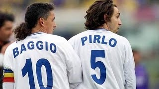 Perfect Pirlo pass for Brilliant Baggio goal  Juventus v Brescia [upl. by Ali]