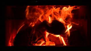 Wood stove burning – Baffle Closeup [upl. by Rafaelita624]