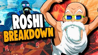 Master Roshi Breakdown Dragon Ball FighterZ Tips amp Tricks [upl. by Ehcropal]