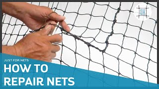 How to Repair Sporting Nets  Just For Nets [upl. by Adnomal]