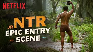 Jr NTRs Entry Scene  RRR Hindi  Netflix India [upl. by Aniretac]