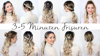 3 MINUTEN FRISUREN  unkompliziert und schnell 10 Frisuren für den Alltag  TheBeauty2go [upl. by Bruns]