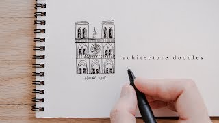 How To Draw Buildings  Architecture Doodles For Beginners [upl. by Hcurob576]