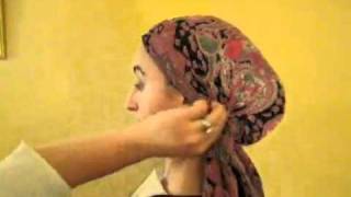 How to wear a TichelMitpachat  Jewish Hair covering  Jewish Modesty [upl. by Lalo]