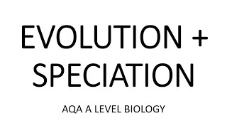 EVOLUTION  SPECIATION  AQA A LEVEL BIOLOGY  EXAM QUESTIONS RUN THROUGH [upl. by Hallette26]