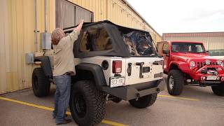 Trektop by Bestop Install on JK Wrangler 2 door [upl. by Thisbee850]