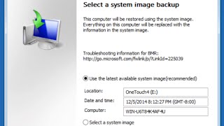 Restoring from a System Image Backup in Windows 7 [upl. by Diannne]