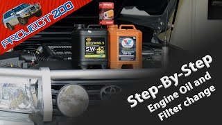 LandCruiser 200 oil amp oil filter change  Twin Turbo Diesel VDJ200 [upl. by Aig]