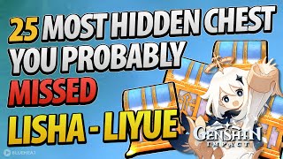 25 Most Unexpected Hidden Chest in Lisha Area of Liyue Genshin Impact [upl. by Ennayd514]