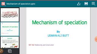 Mechanism of speciation Lecture 03 [upl. by Nij657]