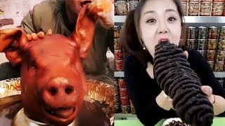 Really Bizarre Weird Food Mukbang  ASMR Compilation [upl. by Bearce]