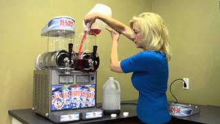 How to Fill a Ugolini Slush Machine with Slush Puppie Flavoured Base [upl. by Nolasba]