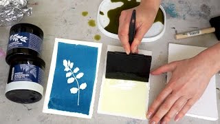 Cyanotype workshop Beautiful floral blue prints [upl. by Ecissej298]