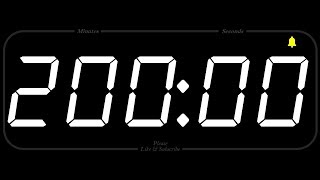 200 MINUTE  TIMER amp ALARM  1080p  COUNTDOWN [upl. by Odraner]