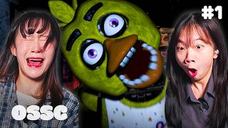 Korean Girls Try Five Nights At Freddy’s For The First Time FNAF1  𝙊𝙎𝙎𝘾 [upl. by Anairam765]