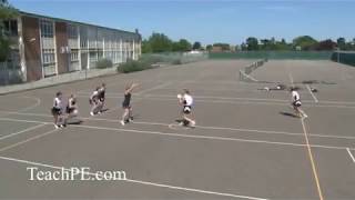 Netball Drill  Attack  Centre Pass 4 [upl. by Yatnuhs619]