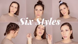 6 HAIRSTYLES FÜR KURZE HAARE 🔥 [upl. by Sillek]