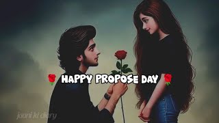 Propose Day Status ♥️  Valentines day  Happy Propose Day Shayari Status [upl. by Ethben973]